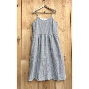 Neuflora Astoria Cotton Striped Sleeveless Dress Sz Large